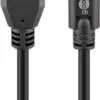 Cablu de incarcare si sincronizare USB 3.0 - USB TYPE C 3m 3A 15W negru Goobay - imagine 2