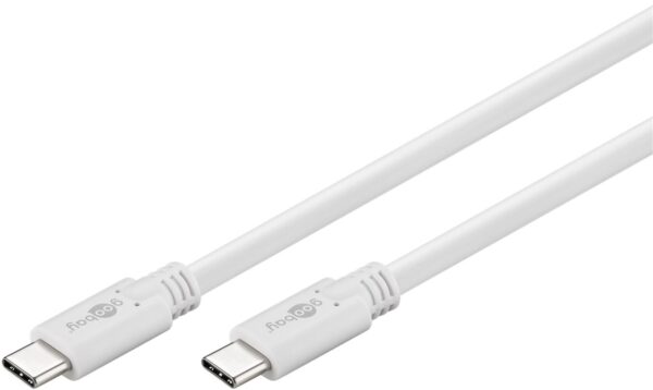 Cablu de incarcare si sincronizare USB type C 3.2 Gen1 tata-tata PD 60W 1m alb Goobay