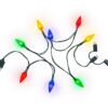 Cablu de incarcare USB pentru smartphone cu lumini LED RGB - Lightning Micro-USB USB type C 90cm Goobay 60339 - imagine 2