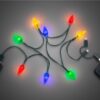Cablu de incarcare USB pentru smartphone cu lumini LED RGB - Lightning Micro-USB USB type C 90cm Goobay 60339 - imagine 3