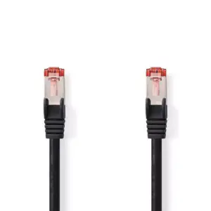 Cablu de retea Cat6 SFTP RJ45 tata - RJ45 tata 5m negru Nedis