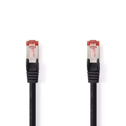 Cablu de retea Cat6 SFTP RJ45 tata - RJ45 tata 5m negru Nedis
