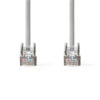 Cablu de retea SFTP Cat6a 1m gri RJ45 tata - RJ45 tata dublu ecranat Nedis - imagine 2