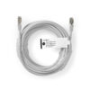 Cablu de retea SFTP Cat6a 1m gri RJ45 tata - RJ45 tata dublu ecranat Nedis - imagine 3