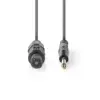 Cablu difuzor 1.5mm SPEAKON 2-pini mama - 6.35 mm tata 5m gri Nedis - imagine 2