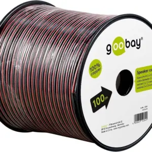 Cablu difuzor cupru OFC 2x1.50mm rosu/negru Goobay 15084
