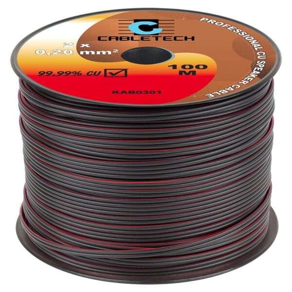 Cablu difuzor rosu/negru 2x0.20mm cupru 1m Cabletech KAB0301 - imagine 2
