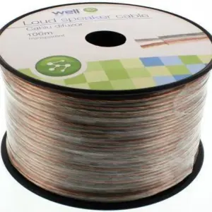 Cablu difuzor transparent 2x0.75mm CCA Well LSP-CCA0.75TT-100-WL