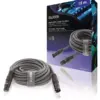 Cablu digital XLR 3 pini tata - XLR 3 pini mama 15m gri Sweex - imagine 2