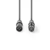 Cablu digital XLR 3 Pini tata - XLR 3 Pini mama 5m gri Nedis - imagine 2