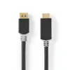 Cablu DisplayPort v1.4 - HDMI 4K 60Hz 2m aurit antracit Nedis