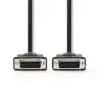 Cablu DVI-D 24+1-Pin tata - DVI-D 24+1-Pin tata 3m negru Nedis - imagine 2