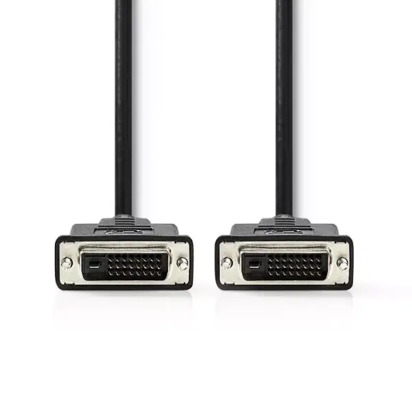 Cablu DVI-D 24+1-Pin tata - DVI-D 24+1-Pin tata 3m negru Nedis - imagine 2
