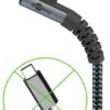 Cablu elegant extra-robust textil 2m 60W USB2.0 type C 90 grade - USB type C mufe metalice Goobay 64660 - imagine 2