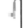Cablu elegant extra-robust textil 2m 60W USB2.0 type C 90 grade - USB type C mufe metalice Goobay 64660 - imagine 4