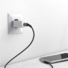 Cablu elegant extra-robust textil 2m 60W USB2.0 type C 90 grade - USB type C mufe metalice Goobay 64660 - imagine 6