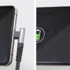 Cablu elegant extra-robust textil 2m 60W USB2.0 type C 90 grade - USB type C mufe metalice Goobay 64660 - imagine 7