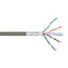 Cablu FTP Cat 6 CCA fire interioare solide ecranat 1 x 0.56mm x 2 x 4 exterior 6 mm pret 1m DELIGHT 20048