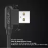 Cablu Golf Pudding Micro USB 48M 1m 2.4A negru - imagine 2