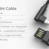 Cablu Golf Pudding Micro USB 48M 1m 2.4A negru - imagine 6