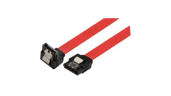 Cablu hdd 90 sata L la sata L 0.5m + clips 5GBit/s rosu