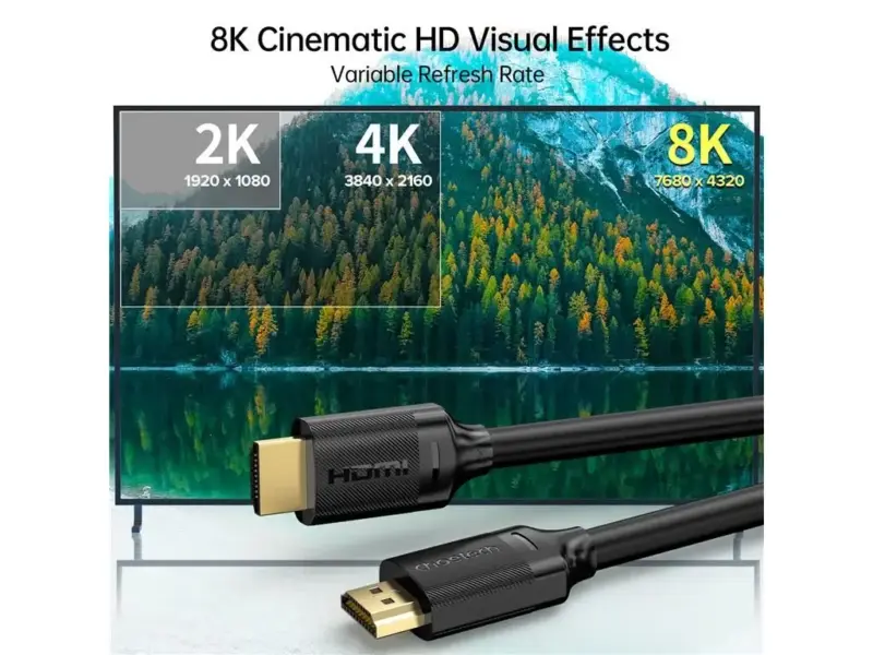 Cablu HDMI - HDMI Choetech XHH-TP20 2m 8K60Hz 4K144Hz 2K165Hz