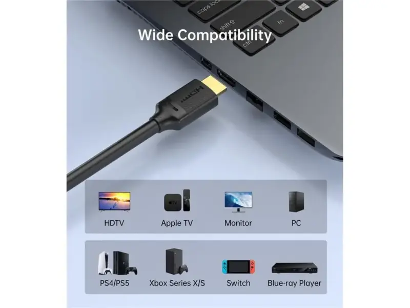 Cablu HDMI - HDMI Choetech XHH-TP20 2m 8K60Hz 4K144Hz 2K165Hz
