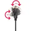 Cablu HDMI V1.4 rotatie 360 grade 1.5m Ethernet 3D 4K Ultra HD 2160p 30Hz Goobay - imagine 2