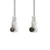 Cablu IEC Coaxial tata cotit - IEC Coaxial mama cotit 1.5m alb NEDIS - imagine 2