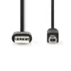 Cablu imprimanta USB 2.0 USB-A tata - USB-B tata 3m negru Nedis CCGL60101BK30 - imagine 2