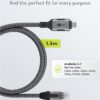 Cablu LAN Ethernet USB-C 3.1 la RJ45 1.5m Cat6 compatibil si pt. Apple Thunderbolt 3 negru Goobay 70697 - imagine 3