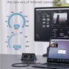 Cablu LAN Ethernet USB-C 3.1 la RJ45 1.5m Cat6 compatibil si pt. Apple Thunderbolt 3 negru Goobay 70697 - imagine 5