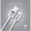 Cablu METAL iPhone Golf 10i argintiu 1m 2.1A Fast Charging - imagine 4