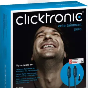 Cablu optic Toslink - Toslink plus adaptor 3.5 mm 15m Clicktronic