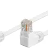 Cablu Patch CAT5e 2x RJ45 90 UTP 0.5m alb pentru Conectare retea 96069 Goobay
