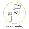 Cablu Patch CAT5e 2x RJ45 90 UTP 0.5m alb pentru Conectare retea 96069 Goobay - imagine 3
