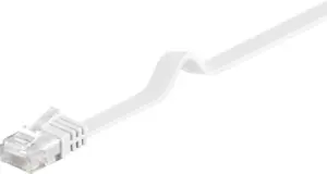 Cablu plat Cat6 UTP 15m 250MHz RJ45 cupru alb Goobay