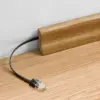 Cablu plat Cat6A UTP 0.5m 500MHz RJ45 cupru galben Goobay - imagine 3