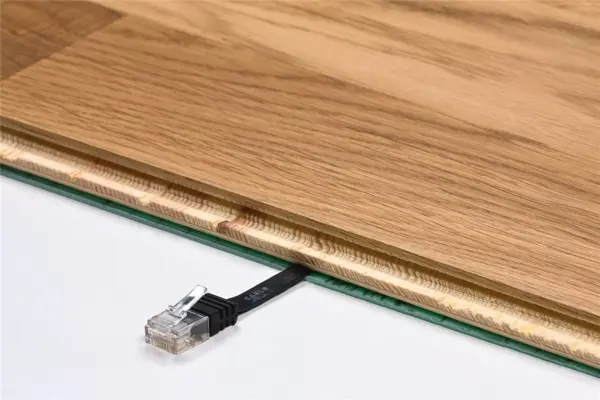 Cablu plat Cat6A UTP 1m 500MHz RJ45 cupru galben Goobay - imagine 2