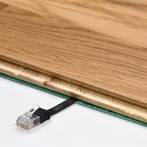 Cablu plat Cat6A UTP 5m 500MHz RJ45 cupru albastru Goobay