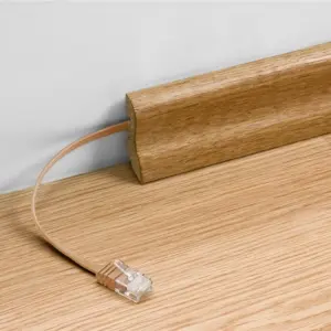 Cablu plat Cat6A UTP 5m 500MHz RJ45 cupru albastru Goobay