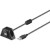 Cablu prelungitor 2m USB 2.0 Hi-Speed Cupru dublu ecranat cu montare pe birou Goobay