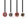 Cablu prelungitor audio stereo Nedis CAGP24205BK20 2x RCA tata - 2x RCA mama 2m negru - imagine 2