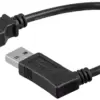 Cablu prelungitor USB 2.0 HI-SPEED 15cm USB A tata 90 grade dreapta la USB A mama drept Goobay - imagine 2