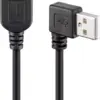 Cablu prelungitor USB 2.0 Hi-Speed A tata 90 - A mama drept 0.3m Goobay