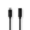 Cablu prelungitor USB-C tata v3.2 - USB-C mama v3.2 2m 4K /60Hz 60W negru Nedis CCGL64010BK20