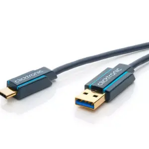 Cablu de incarcare si sincronizare USB 3.0 - USB TYPE C 3m 3A 15W negru Goobay