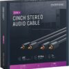 Cablu Profesional 2x RCA - 2x RCA 15m OFC cupru dublu ecaranat aurit Clicktronic 70385 - imagine 7