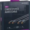 Cablu Profesional 2x RCA - 2x RCA 2m OFC cupru dublu ecaranat aurit Clicktronic 70379 - imagine 7