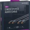 Cablu Profesional 2x RCA - 2x RCA 3m OFC cupru dublu ecaranat aurit Clicktronic 70380 - imagine 7